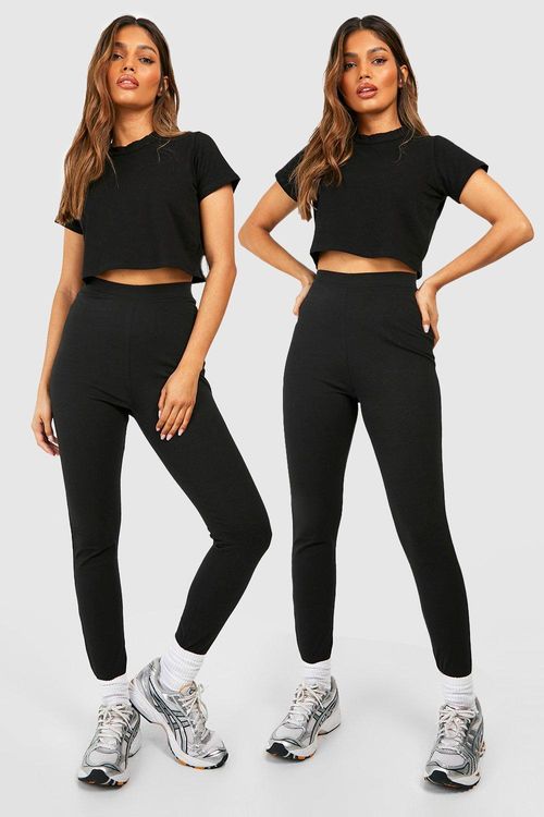 High-Waisted Cropped Leggings 6-Pack For Women