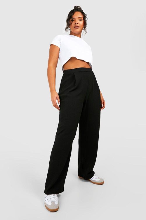 Plus Basic Jersey Wide Leg Trousers