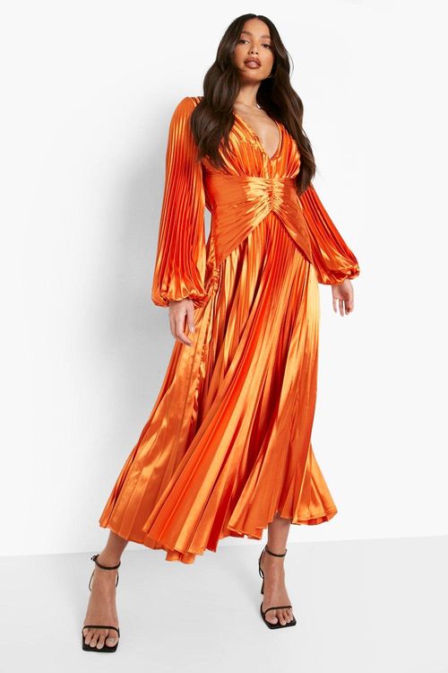 Womens Tall Satin Pleated...