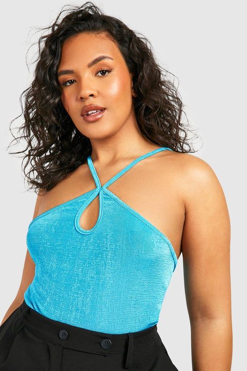 Racer Neck Keyhole Bodysuit