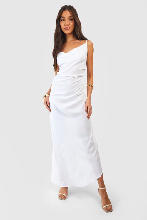 Womens Linen Strappy Draped...