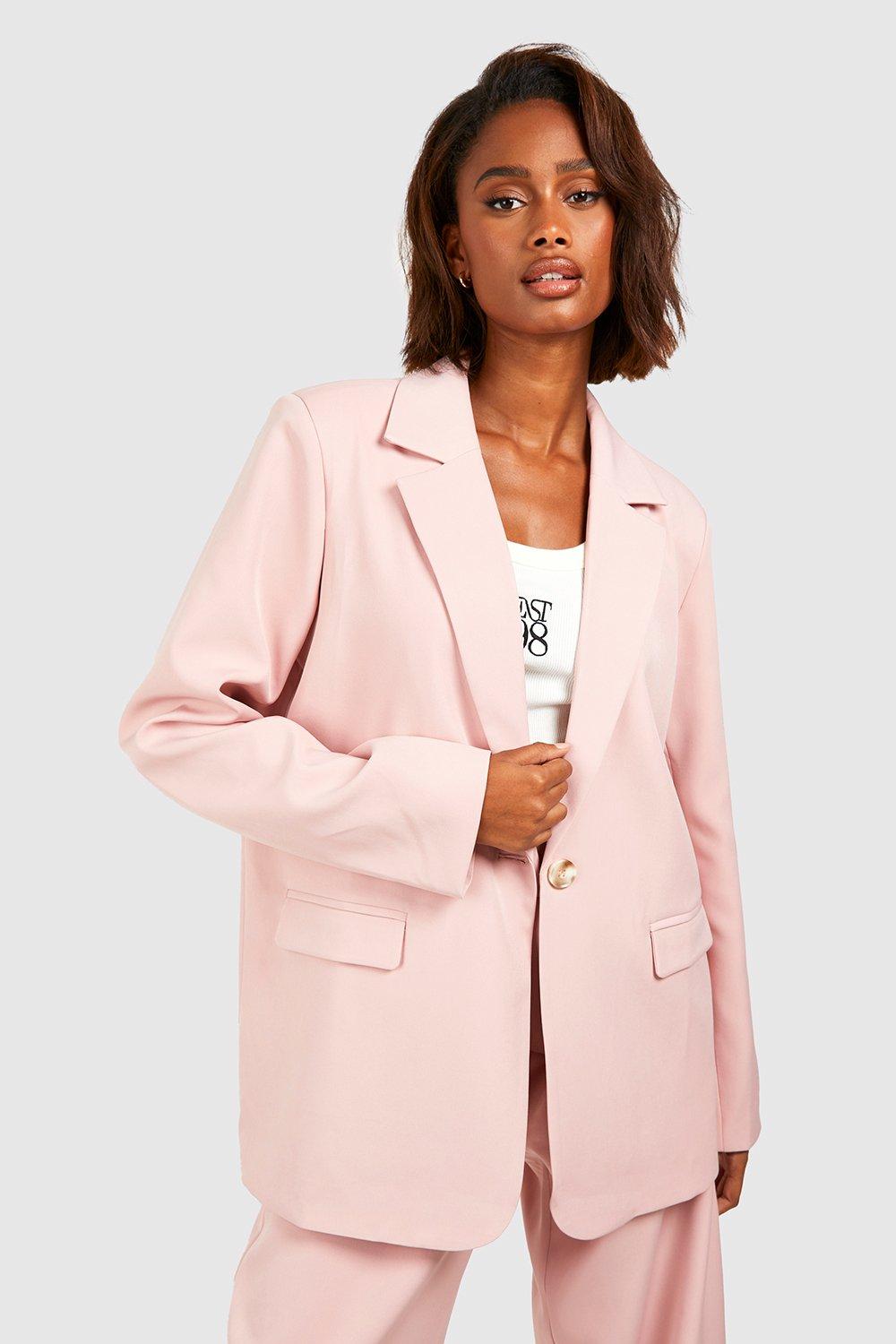 Light pink shop blazer womens