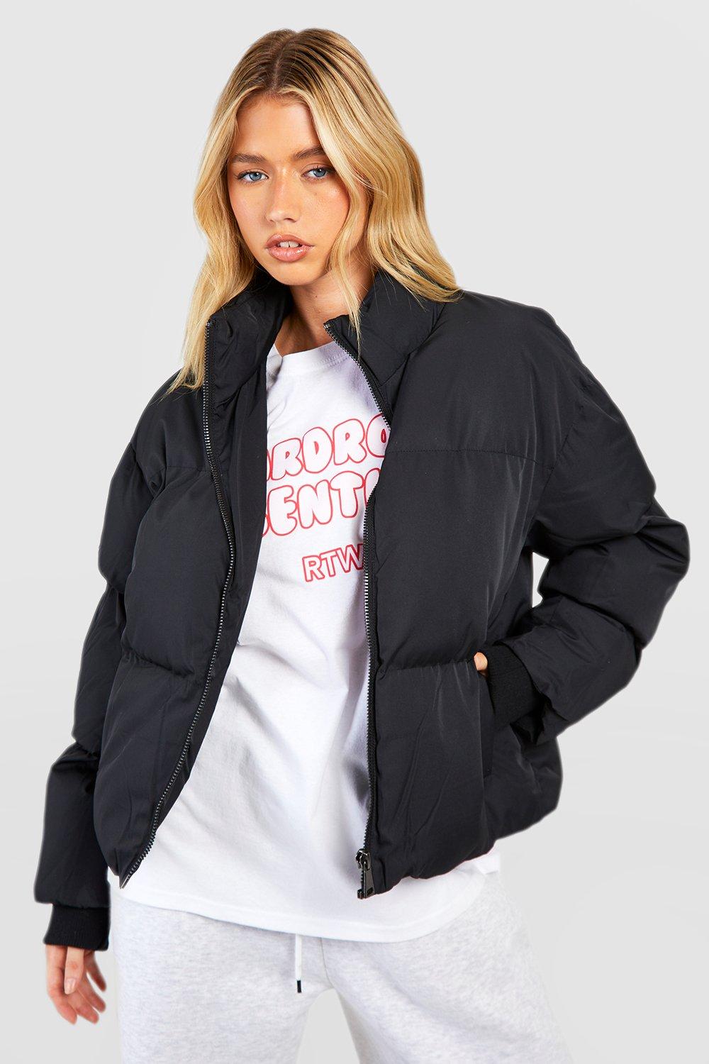 Crop funnel neck hot sale puffer
