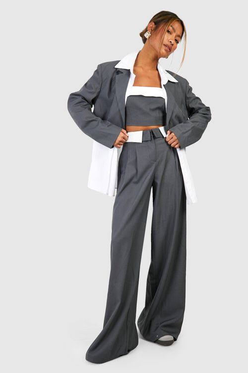 Women's Charcoal Tailored Trousers