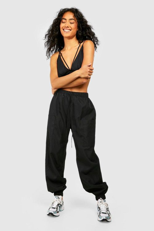 Womens Shell Cargo Joggers - Black - S, Black, £5.00