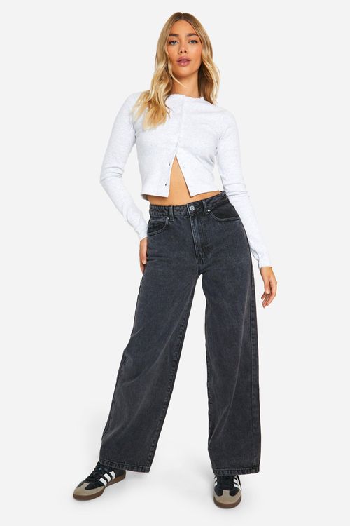 Super Wide Leg Jeans Black