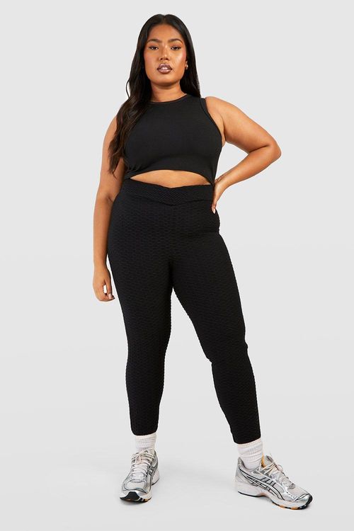 Plus Seam Front Pu Leggings