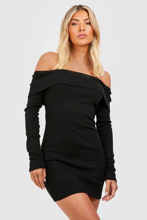 Womens Basic Bardot Bodycon...