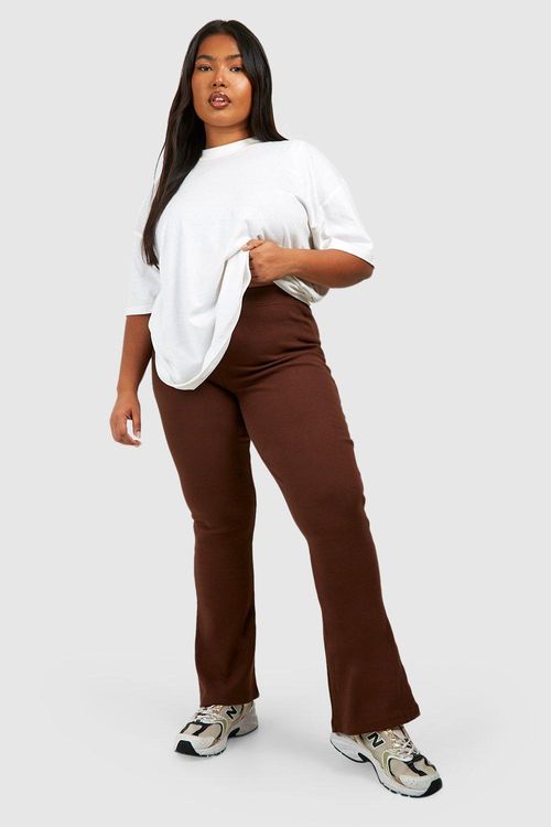 Plus Cotton Basic Flare Pants