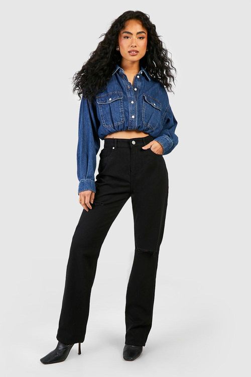 Petite 30\' Leg High Waist Flared Leg Jean