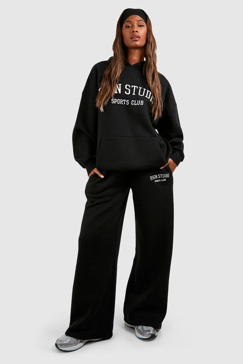 Womens Tall Dsgn Studio Printed Wide Leg Jogger - Black - M, Black, £16.00