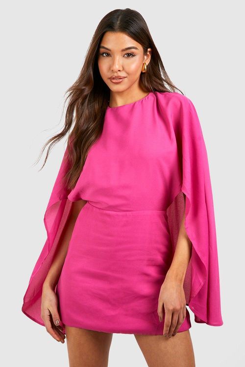 Womens Chiffon Cape Open Back...