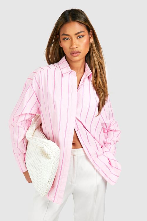 Womens Oversized Striped Drop...