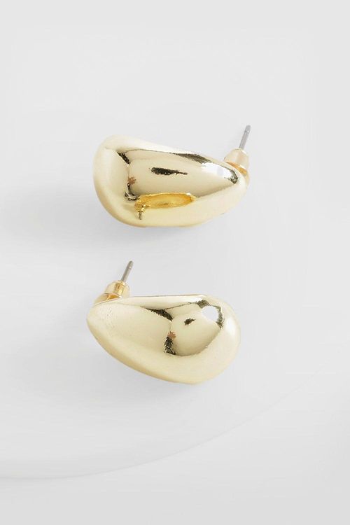 Womens Oval Stud Earrings -...