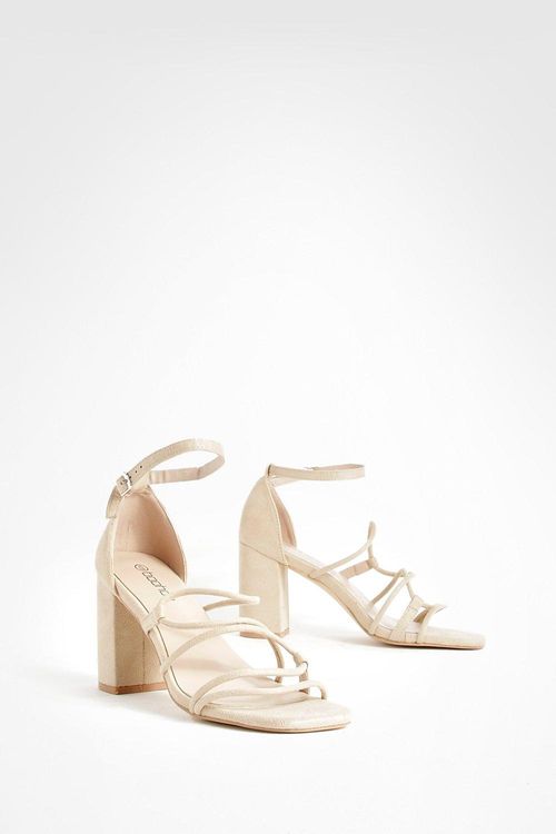 Womens Strappy Block Heeled...