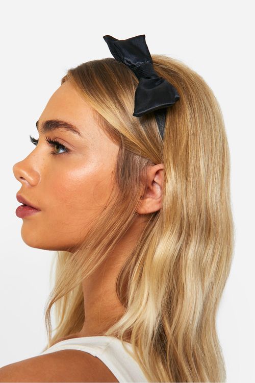 Womens Satin Bow Headband -...