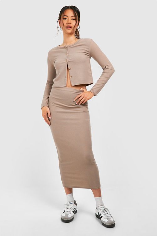 Womens Ribbed Column Midaxi...