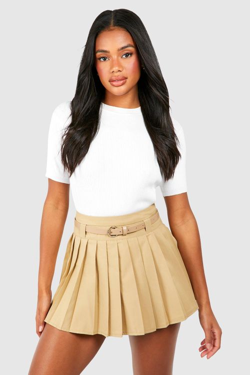 V Waistband Mini Skirt