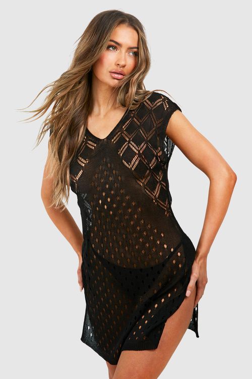 Womens Crochet Knit Cover-Up...