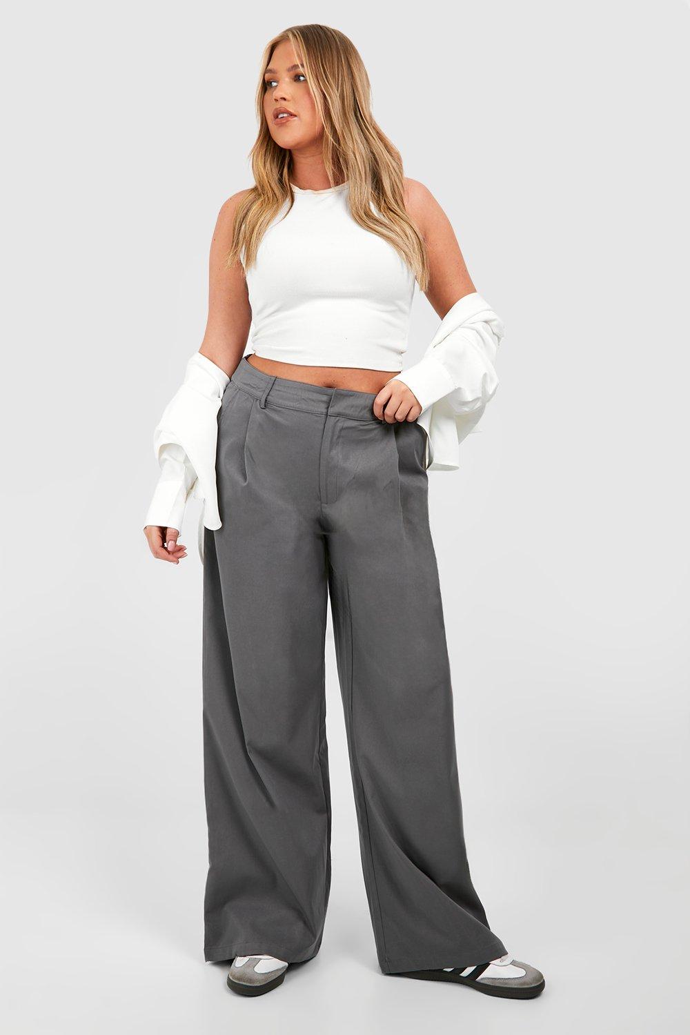 ASOS DESIGN smart extreme wide leg trousers in light grey | ASOS