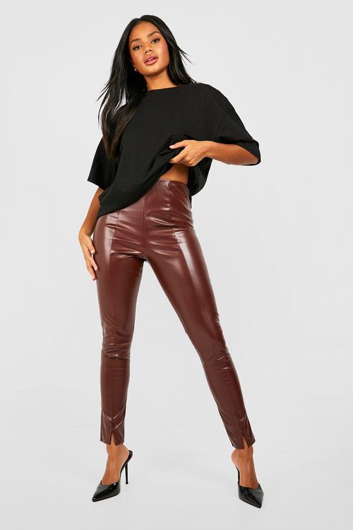 Petite Rib Split Hem Flare