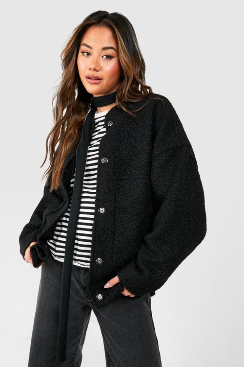 Womens Oversized Wool Look...