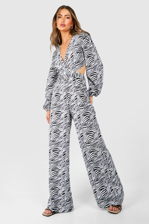 Womens Zebra Wrap Cut Out...