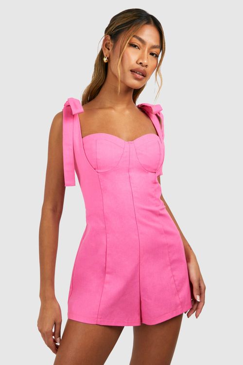 Womens Tie Strap Playsuit -...