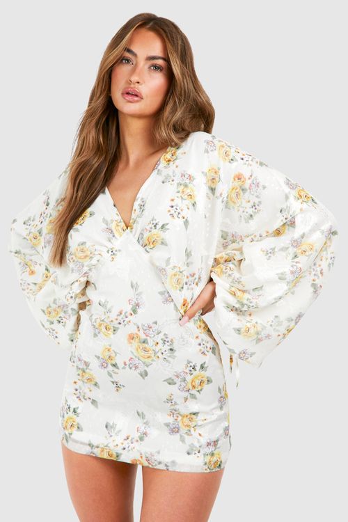 Womens Floral Extreme Batwing...