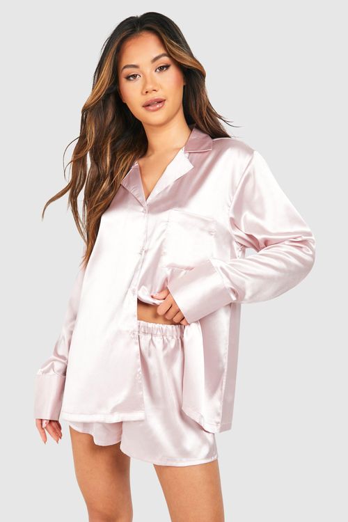 Womens Oversized Blush Satin...