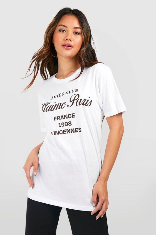 Womens J'Taime Paris Slogan...