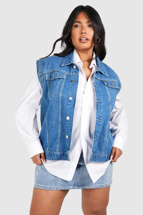 Womens Plus Denim Oversized...