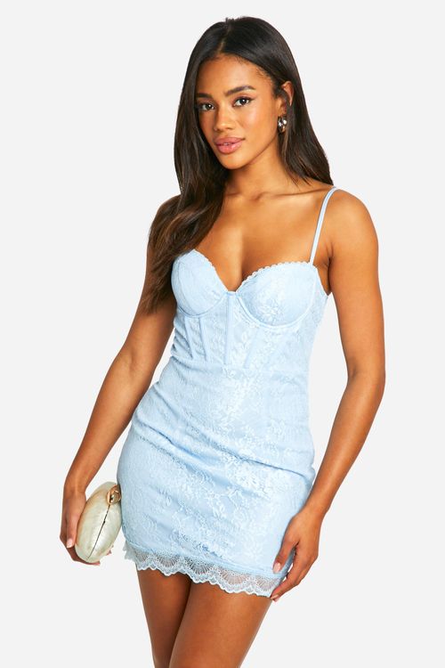 Womens Lace Corest Mini Dress...