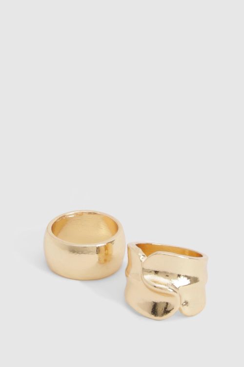 Womens Gold Hammered Ring...