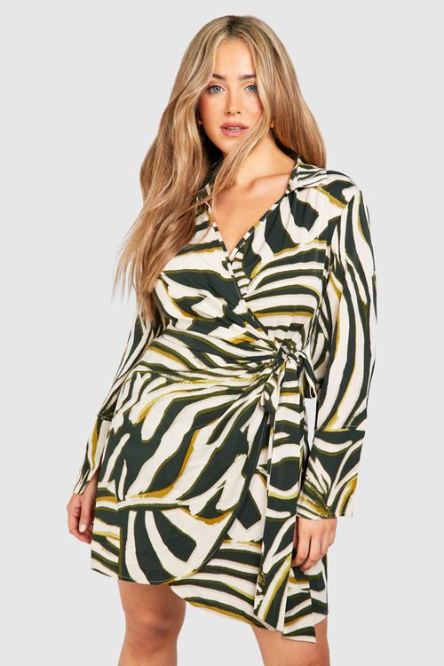 Womens Plus Printed Wrap...