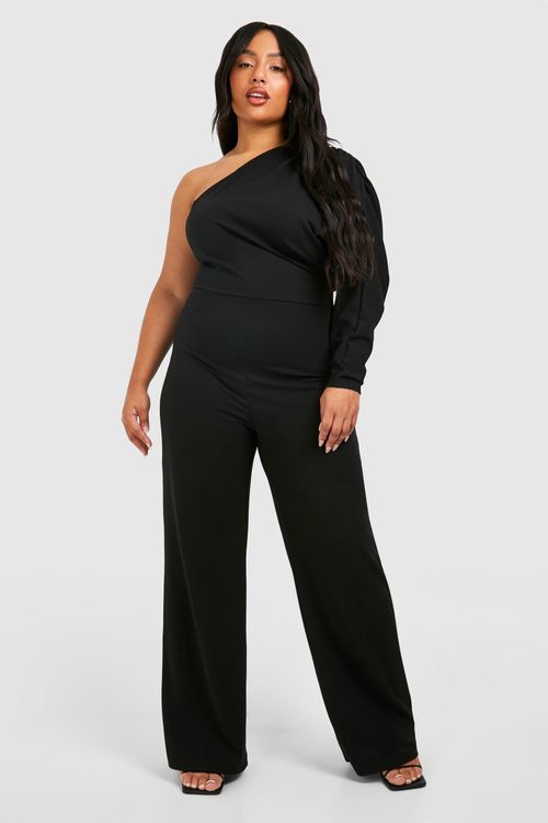 Womens Plus One Shoulder Wide...