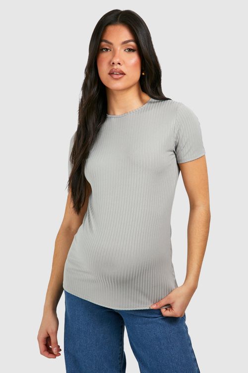 Womens Maternity Rib Crew...