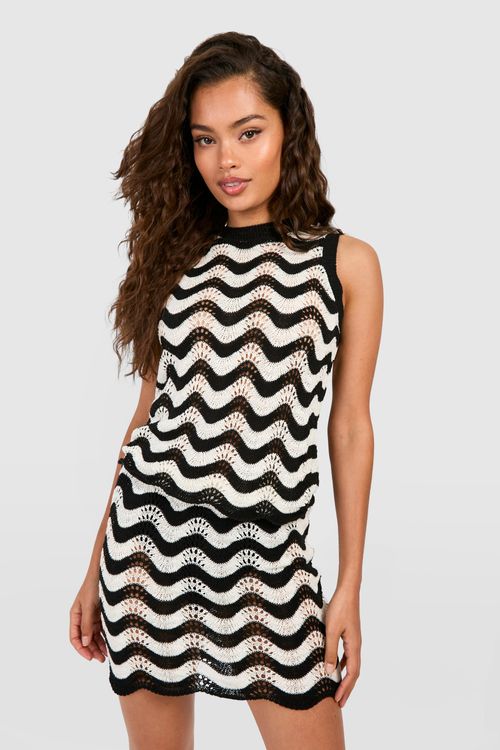 Womens Zig Zag Crochet...