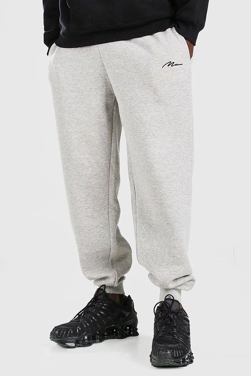 Mens Grey Loose Fit MAN...