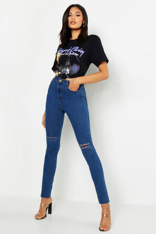 Womens Tall High Waisted Basic Wide Leg Jeans - Blue - 14, Blue, £24.00