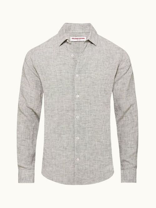 Giles Linen - Graphite/White...