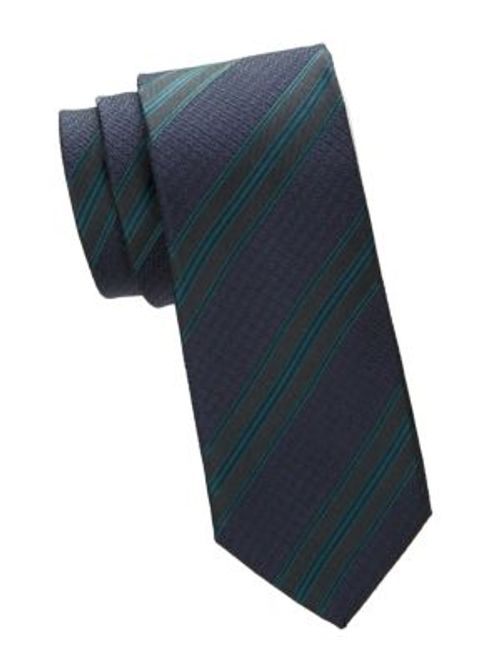 Diagonal Stripe Silk Tie