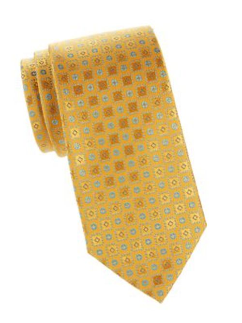 Neat Button Silk Tie