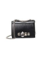 Small Mechanical Jewelled Leather Satchel