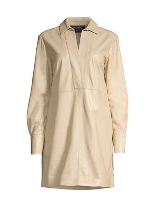 Riannon Leather Shirt Dress