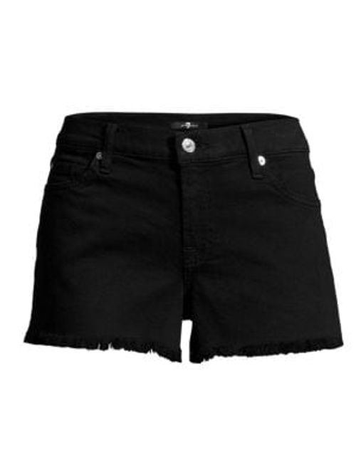 Mid-Rise Cut-Off Denim Shorts