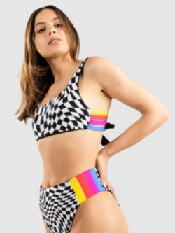 Hurley Nascar Reversible Scoop Front Bikini Top nascar multi
