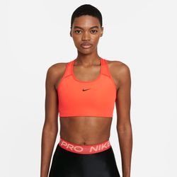 Nike Swoosh Women's Medium-Support 1-Piece Pad Sports Bra - Red