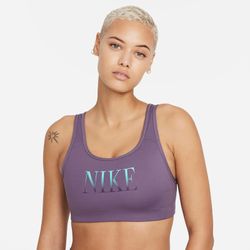 Nike Dri-FIT Swoosh Women's Medium-Support 1-Piece Pad Scoop-Back Sports Bra - Purple