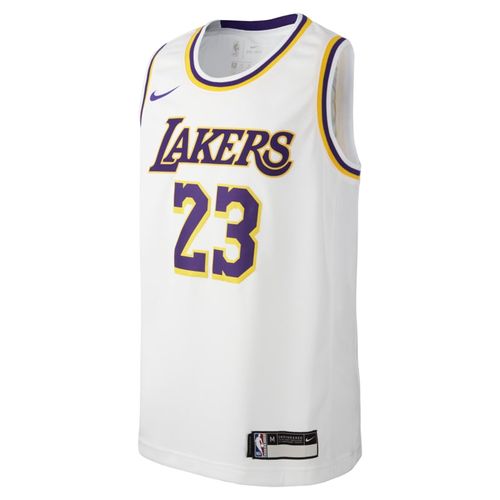 Nike NBA Los Angeles Lakers LeBron James Association Edition Swingman Jersey White